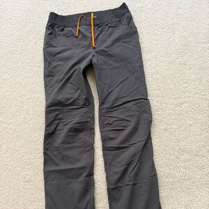 REI Co-op Pants Youth Girls Gray Pull On Elastic Waist Hiking Outdoor L (14-16)